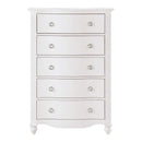 Meghan 5 Drawer Chest in White 2058WH-9
