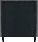 Eva Grey Velvet Twin Bed
