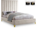 Via Cream Velvet King Bed