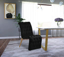 Curve Black Velvet Dining Chair