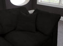 Cozy Black Velvet Cloud Modular Sofa