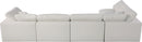 Serene Cream Linen Fabric Deluxe Cloud Modular Sectional