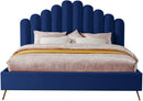 Lily Navy Velvet King Bed