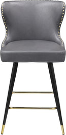 Hendrix Grey Faux Leather Counter/Bar Stool