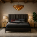 Nadia Grey Velvet King Bed