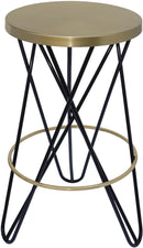 Mercury Black / Gold Counter Stool