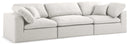 Serene Cream Linen Fabric Deluxe Cloud Modular Sofa