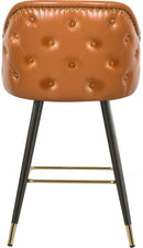 Barbosa Cognac Faux Leather Counter/Bar Stool