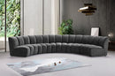 Infinity Grey Velvet 5pc. Modular Sectional