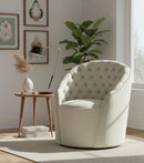 Alessio Cream Velvet Accent Chair