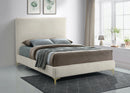 Geri Cream Velvet King Bed
