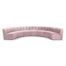 Limitless Pink Velvet 7pc. Modular Sectional
