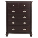 Marston 5 Drawer Chest in Dark Cherry 2615DC-9