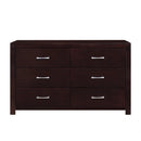 Edina 6 Drawer Dresser in Espresso-Hinted Cherry 2145-5