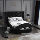 Luxus Black Velvet King Bed (3 Boxes)