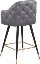 Barbosa Grey Faux Leather Counter/Bar Stool
