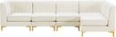Alina Cream Velvet Modular Sectional