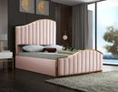 Jolie Pink Velvet King Bed (3 Boxes)