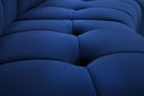Limitless Navy Velvet 6pc. Modular Sectional
