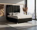 Enzo Black Velvet King Bed