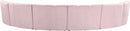 Infinity Pink Velvet 6pc. Modular Sectional