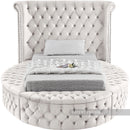 Luxus Cream Velvet Twin Bed (3 Boxes)