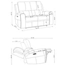 Brickston Triple Power Reclining Loveseat