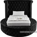 Luxus Black Velvet Twin Bed (3 Boxes)