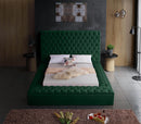 Bliss Green Velvet King Bed (3 Boxes)