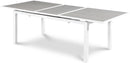 Nizuc Grey manufactured wood Outdoor Patio Extendable Aluminum Dining Table