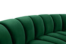 Infinity Green Velvet 8pc. Modular Sectional