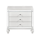 Alonza 3 Drawer Nightstand in White 1845-4