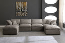 Plush Grey Velvet Standard Cloud Modular Sectional