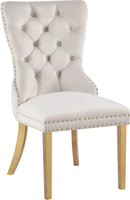 Carmen Cream Velvet Dining Chairs (2)