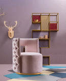 Theo Pink Velvet Accent Chair