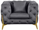 Kingdom Grey Velvet Chair