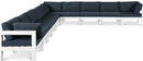 Nizuc Navy Waterproof Fabric Outdoor Patio Modular Sectional