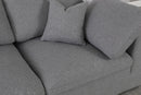 Serene Grey Linen Fabric Deluxe Cloud Modular Sectional