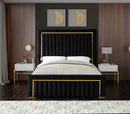 Dolce Black Velvet King Bed (3 Boxes)