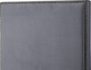 Harlie Grey Velvet King Bed