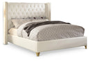 Soho White Bonded Leather Full Bed