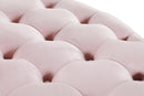 Banquet Pink Velvet Ottoman/Bench