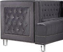 Lucas Grey Velvet Loveseat
