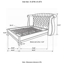 Barzini Wingback Platform Bed