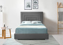 Nora Grey Velvet Full Bed
