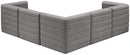 Quincy Grey Velvet Modular Sectional