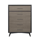 Raku 5 Drawer Chest in Gray 1711-9