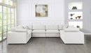 Serene Cream Linen Fabric Deluxe Cloud Modular Sectional