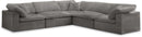 Cozy Grey Velvet Cloud Modular Sectional
