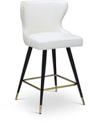 Hendrix White Faux Leather Counter/Bar Stool